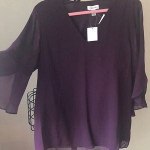 Merlot Calvin Klein Blouse NWB - work attire